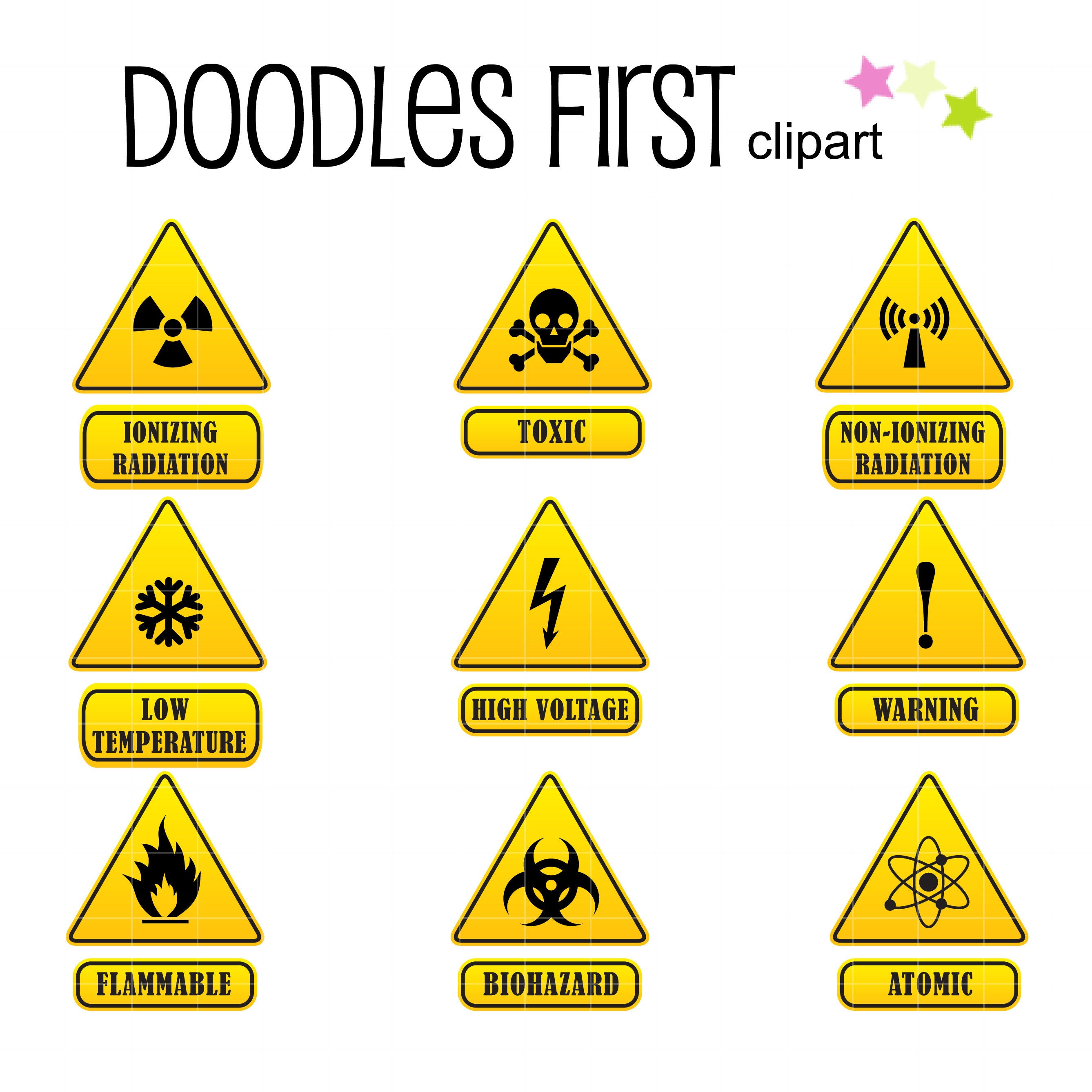 Señales de advertencia de laboratorio para scrapbooking Etsy España