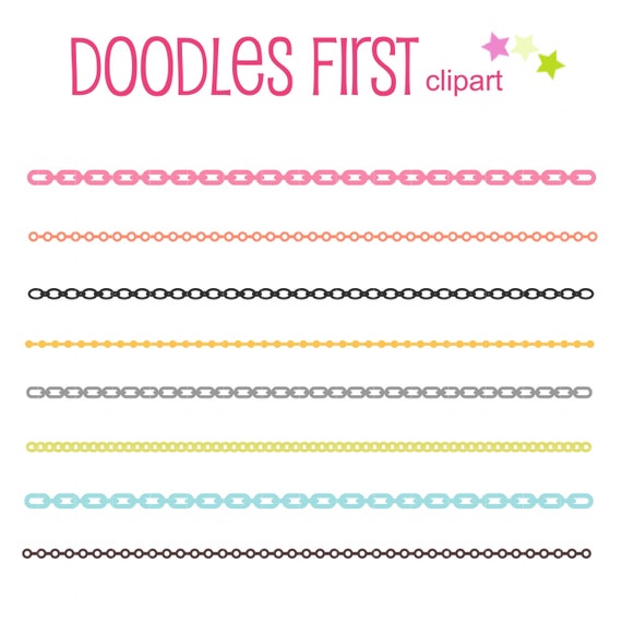 Chain Link Divider Digital Clip Art for Scrapbooking Card | Etsy