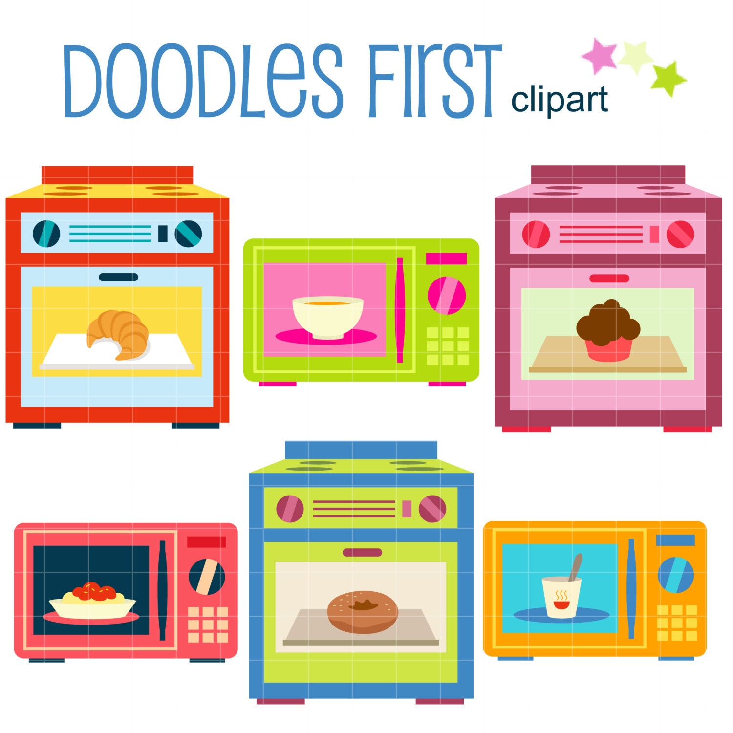 Food in the Oven Digital Clip Art for Scrapbooking Card Making Cupcake  Toppers Paper Crafts - Etsy
