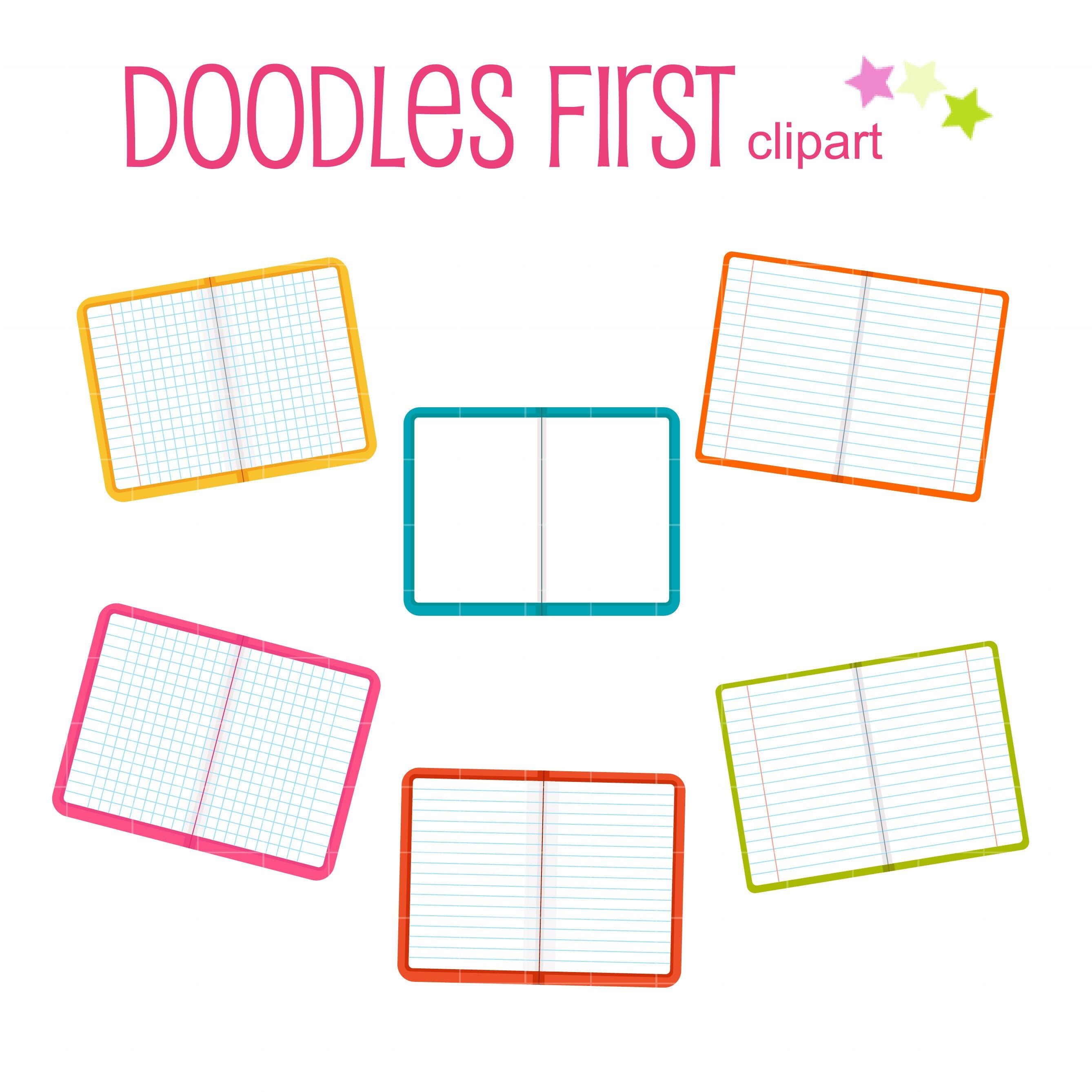 Open Notebook Paper Clipart