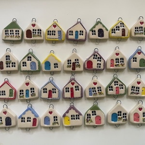 ceramic miniature house charm