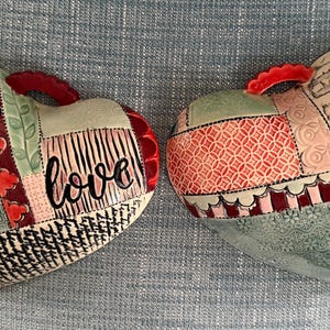 ceramic heart /wall hanging/ love