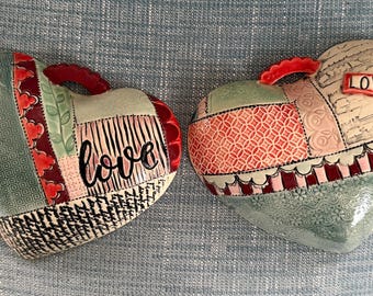 ceramic heart /wall hanging/ love