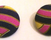 Pink Button Earrings