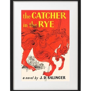 J.D Salinger The Catcher In The Rye Book Cover - Art Print Vintage