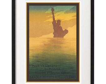 Statue of Liberty New York - Poster Art Print - 1917