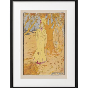 Woman in Autumn 1908 Poster Art Print Vintage