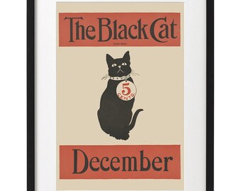 The Black Cat, December Poster Art Print - 1900