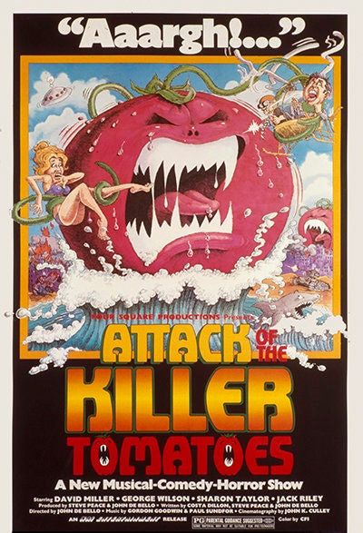 Attack of the Killer Tomatoes Science Fiction Movie Poster Art