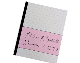 Personalized Baby Photo Album: Newborn Brag Book, 4x6 or 5x7 Pictures D#033