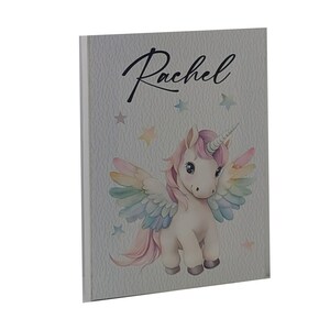 Unicorn Art Print Baby Girl Nursery Decor Wall Sign Castle Flower Canvas Personalized Name Gift Birthday Present Children Picture D#056