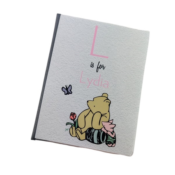 Winnie the Pooh Photo Album Baby Shower Gift Personalized Grandmas Brag Book Newborn 4x6 5x7 Pictures Classic Vintage A. A. Milne D#008