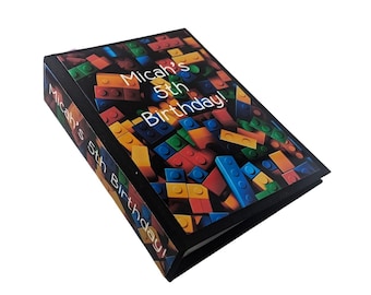 Photo Album, Building Block Brick, 4x6 Pictures, Personalized Name  D#298