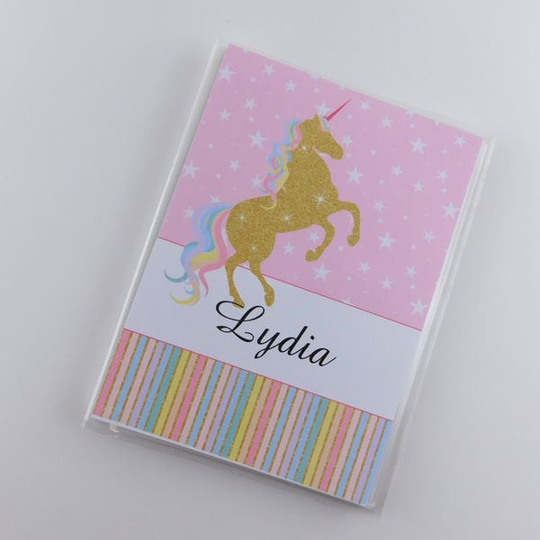 Unicorn Photo Album Girl Brag Book Pink Grandmas Brag Book 4x6 or 5x7 Picture Baby Shower Gift Personalized with Name Custom Birthday IA#780