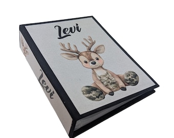 Camouflage Photo Album- Camo Deer Bear Bunny Duck Elephant Buffalo Cow Lion Giraffe Penguin, 4x6 Pictures D#214