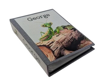 Bug Photo Album, 4x6 Pictures, Insect Grasshopper, Personalized with Name D#313