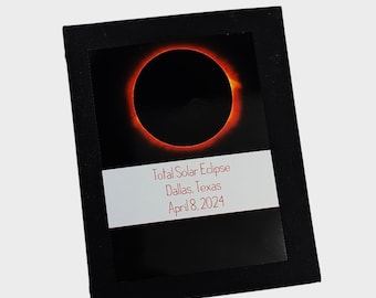 Solar Eclipse Photo Album - Sun Pictures Name Personalized Gift Scrapbook 4x6 or 5x7 Holds 50 or 100 pictures D#774