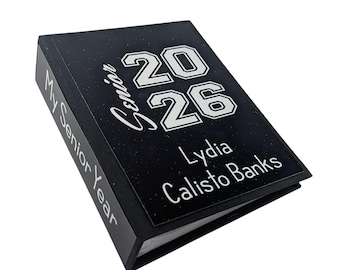 Senior Photo Album Graduation 5x7 or 4x6 Pictures Graduate Class of 2026 or ANY YEAR Personalized Gift D#075