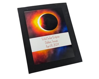 Solar Eclipse Photo Album - Name Personalized Gift Scrapbook 4x6 or 5x7 Holds 50 or 100 pictures D#774