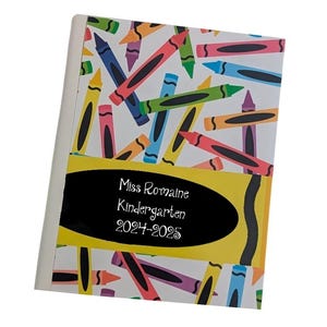 School Photo Album Teacher Gift End Of Year Back Class Kindergarten Preschool Grade Crayon Personalized Brag Book 4x6 or 5x7 Picture D#248