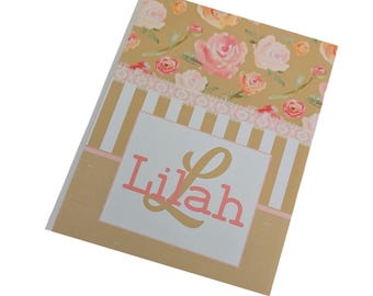 Photo Album 4x6 or 5x7 Pictures Personalized Wedding Bridal Shower Gift Name Baby Girl Boy Shower Custom Monogram Birthday W#069
