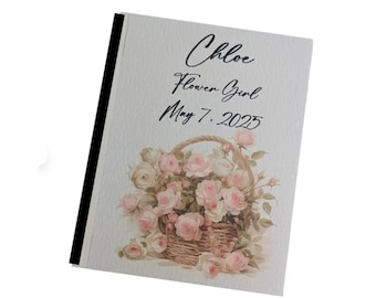 Personalized Wedding Photo Album: Flower Girl Gift (4x6 or 5x7 Pictures) D#168