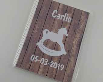 Baby Photo Album Girl Photo Album Boy Baby shower gift Grandmas Brag 4x6 or 5x7 picture NOT REAL - PRINTED Wood 801