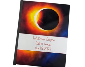 Solar Eclipse Photo Album Sun Moon April 8 2024 Personalized 4x6 or 5x7 pictures D#774