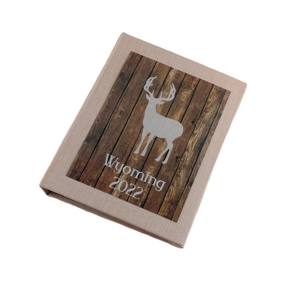 Photo Album Woodland Deer Hunting Camping Buck Personalized Gift With Name  4x6 or 5x7 Holds 52 Pictures IA163 