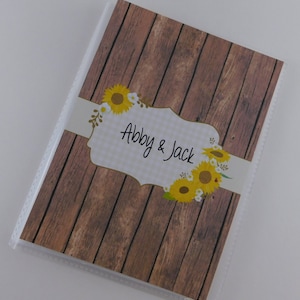 Sunflower Wedding Book 8x10 Photo Album Ring Bound Wedding 