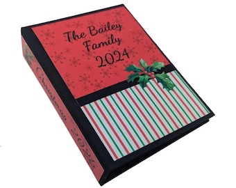 Christmas Photo Album: Holiday Family Memories Personalized Name (4x6 Pictures) D#182