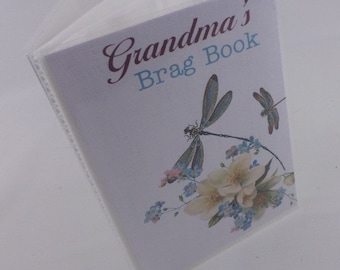 Grandma Brag Book Personalized Photo Album family photo book boy Baby Shower Gift 4x6 photo album or 5x7 photo album picture dragonfly 170