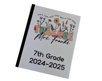 Personalized Teacher Photo Album: End of Year Gift, Holds 24 Pictures (4x6 or 5x7) Pictures D#236