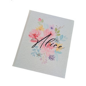 Photo Album Floral Peony Personalized Name Grandparents Brag Book Baby Girl Shower Gift Wedding Anniversary Birthday 4x6 5x7 Picture IA#199
