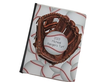 Baseball Photo Album Softball Glove Mitt Ball Sport T-ball Personalized Little League Tournament Girl Boy Team 4x6  5x7 picture D#098