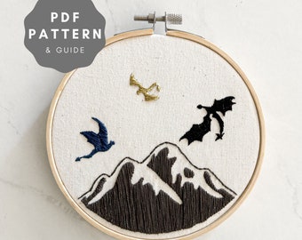 Dragon Rider Embroidery Pattern & Guide PDF