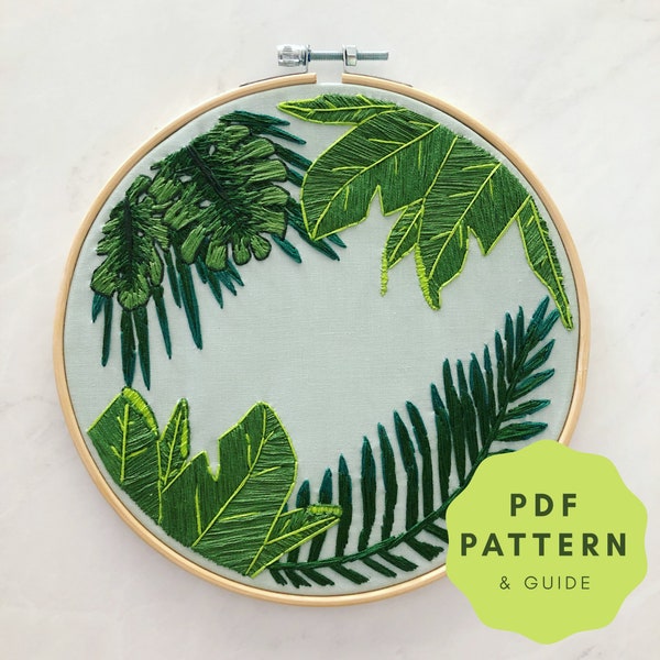 Jungalow Embroidery Pattern & Guide PDF