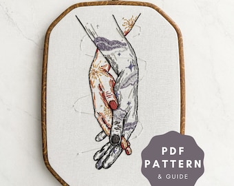 Intertwined Embroidery Pattern & Guide PDF