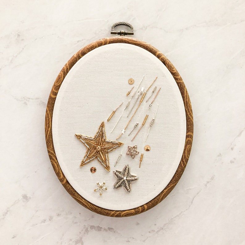 Shooting star embroidery pattern  guide pdf  etsy