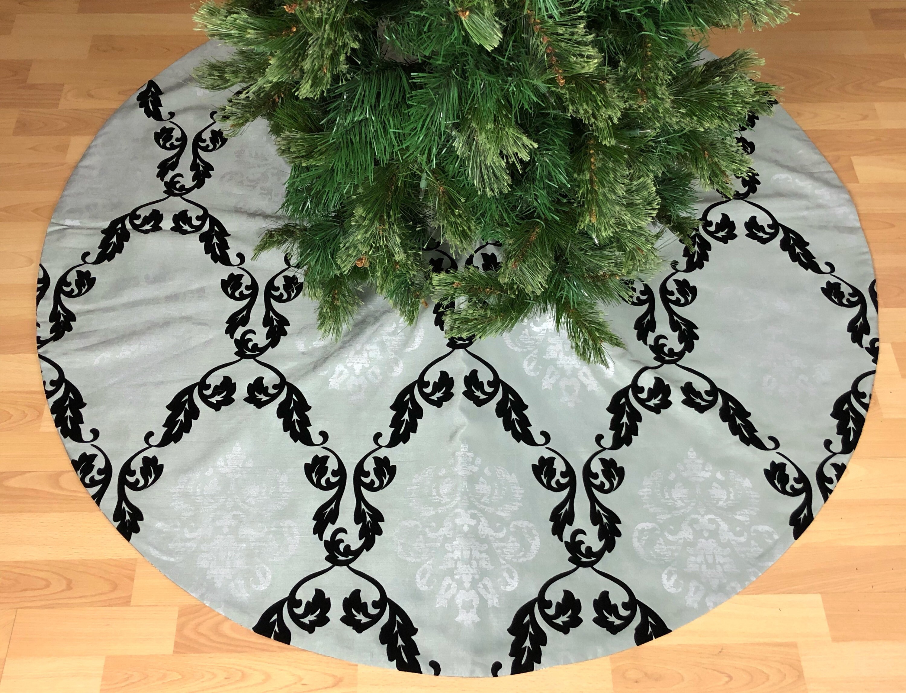Blue And Silver Christmas Tree Skirt 