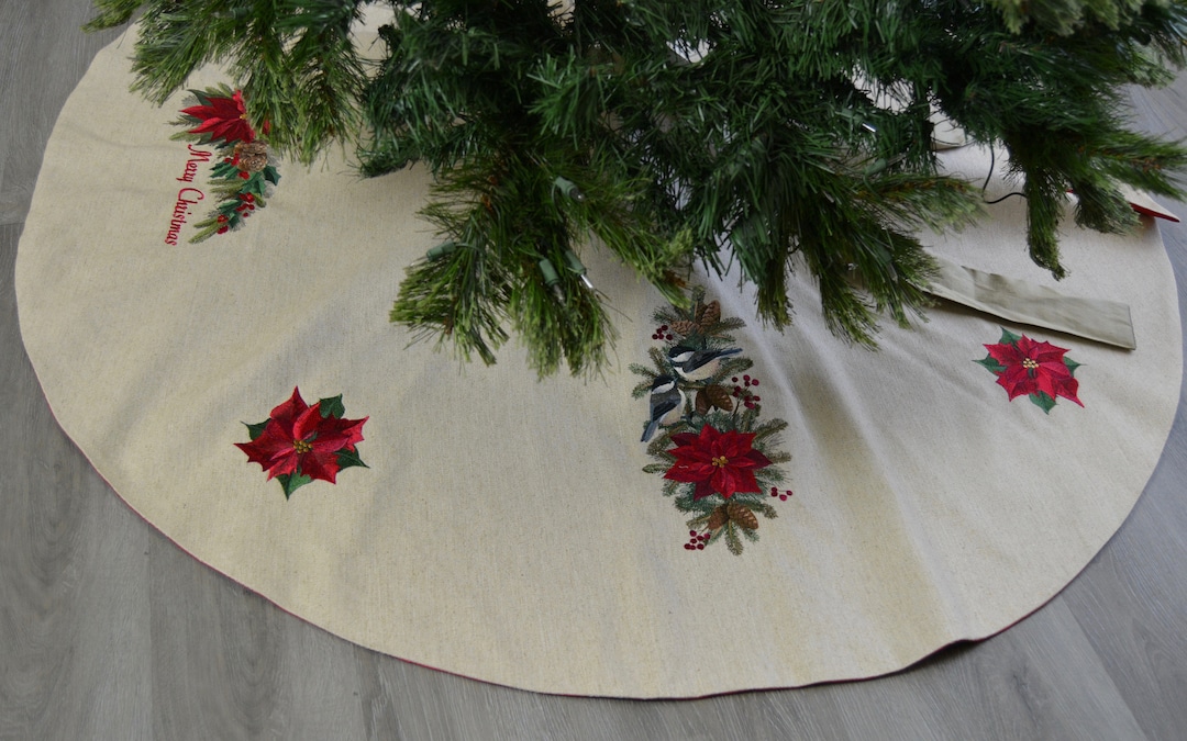 Linen Christmas Tree Skirt 