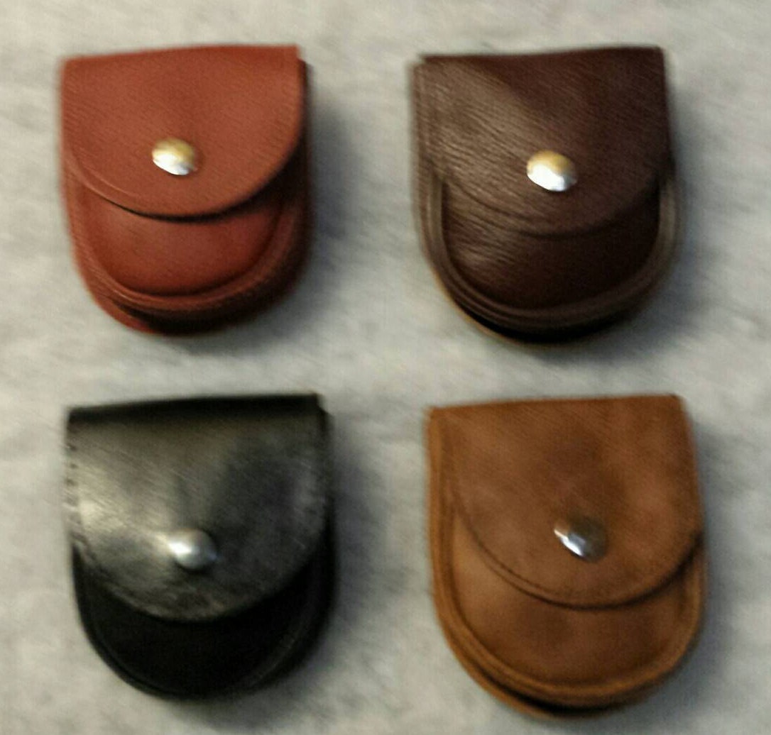tiny leather pouch