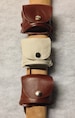 Soft Brown Leather WRIST PURSE / POUCH Two sections,Buckle wrist strap /12 Colours Biking,Hiking,Steampunk ,Cosplay, Iphone cables Clubbing 