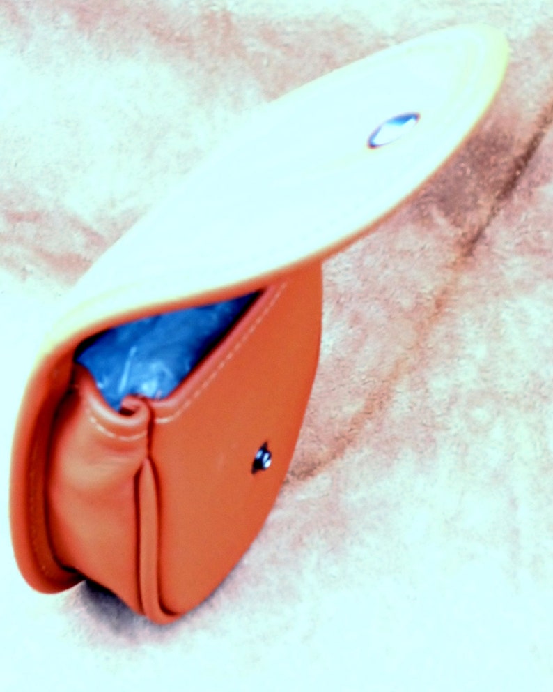 Leather Belt Loop 6 x 5 x 1.25 Tan Cream or Brown Large SOFT LEATHER Padded rigid front Back POUCH