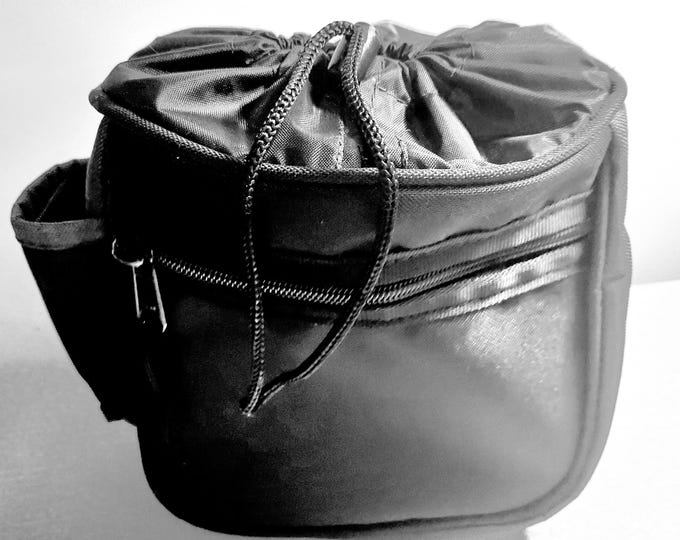 Metal Detecting  Black  Heavy Duty Large Finds Belt  Bag Pouch/Draw Up /Bacsew