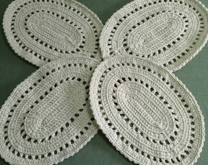 Oval Crocheted Placemats Etsy