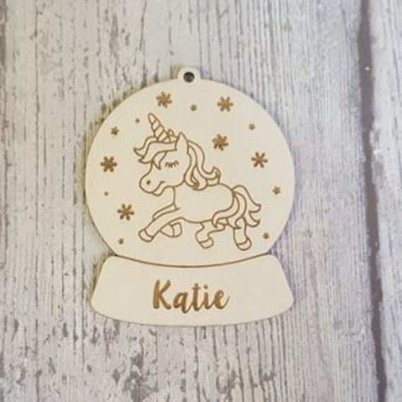 Personalised Snow Globe Bauble Christmas Tree Bauble Etsy