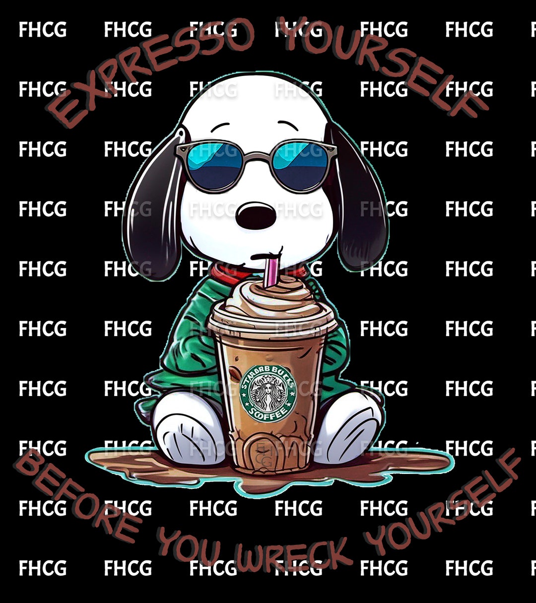 Snoopy pngsublimation 300dpistarbuckscoffee Etsy