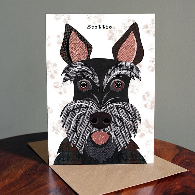 Scottie Dog Greetings Card Etsy Australia