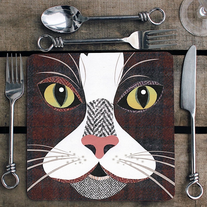 Cat Placemat 9 Closeup Designs Etsy Denmark